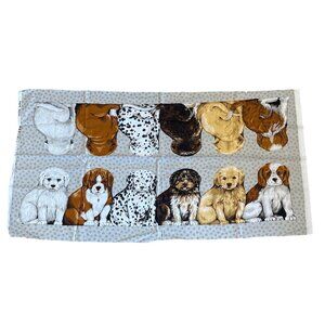 Rose Hubble Puppies Fabric Panel Cut & Sew Draught Excluder Dog Draft English Co